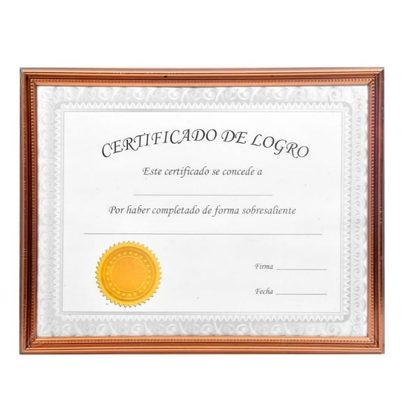 Marco para Certificado Prichos Cobre 14 x 30 cm