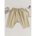 thumbnail image 2 of Bagilaanoe Little Boys Girls Pants Casual Solid Color Long Pants 3 4 5 6 7 8 Years Kids Elastic Waist Sweatpants, 2 of 8