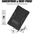 thumbnail image 3 of SOATUTO For Lenovo M10 Plus 2020 2nd Gen Case For Lenovo Tab K10 TB-X6C6F 10.3 " Case DropProof ShockProof Rugged Built in Stand Case With HD Clear Tempered Glass Screen Protector - Black+Black/1 Pcs, 3 of 4