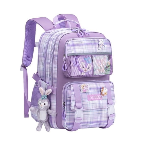Sac à Dos - LECOO - Personnalisé - Léger - Violet - pour Filles de 6 à 12 Ans