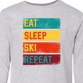 thumbnail image 4 of Inktastic Skiing Eat Sleep Ski Repeat Long Sleeve Youth T-Shirt, 4 of 5