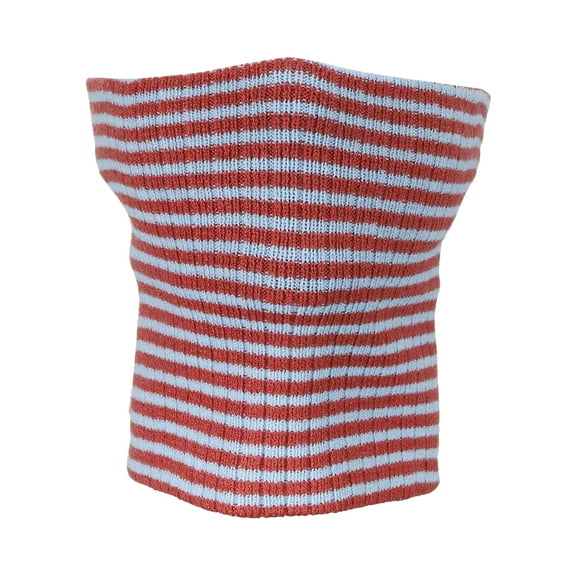 Uxcell Winter Neck Warmer, Men Knitted Neck Gaiter, Orange Blue