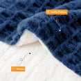 thumbnail image 6 of TRUSTWARMTH Heated Blanket Electric Blanket Twin Waffle, 62" x 84" with Sherpa Fleece Fast Heating Blanket 6 Heating Levels & 10 Hours Auto off ETL Certification, Navy Blue, 6 of 7