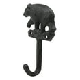 thumbnail image 4 of Set of 2 Rustic Western Black Bear Roaming The Forest Cast Iron Wall Coat Hooks, 4 of 5