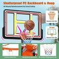 thumbnail image 4 of 7.4-10ft Adjustable Portable Basketball Hoop, 44" Shatterproof PC Backboard, Fillable Base, Outdoor Basketball Goal System for All Ages, 4 of 9