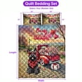 thumbnail image 5 of Be My Valentine's Scottish Terrier Truck Full of Love Flower Balloon Quilt Bedding Set Scottie Dog Lover Gifts 1 Blanket Bed Cover 2 Pillowcases - 02029, 5 of 5