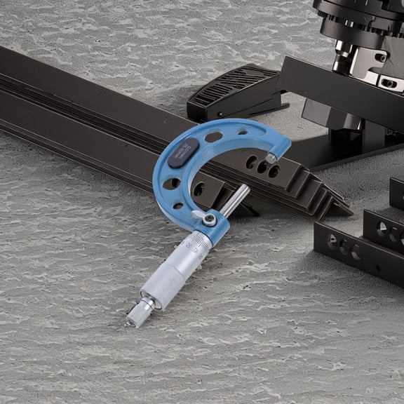 Hemoton Precision Stainless Steel Outside Micrometer 0.01mm Accuracy for Measuring Thickness Wide Range 25-50mm High-precision Micrometer