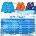 thumbnail image 5 of Boys Beach Shorts，2 pairs Kids Swimming Trunks with Dinosaur Patterns Toddler Board Shorts for 3-14 Years, 5 of 7