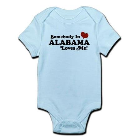Alabama Infant Clothes - CafePress - Somebody In Alabama Loves Me Infant Bodysuit - Baby Light Bodysuit