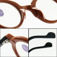 thumbnail image 7 of Brown Frame Black Temple Classic Round Blue Light Blocking Reading Glasses 1.50 Stylish Trendy Readers +1.50 for Women Men, 7 of 7