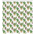 thumbnail image 3 of Ambesonne Cactus Shower Curtain, Cartoon Succulent Flowers, 69"Wx84"L, Peach Pink Green, 3 of 3