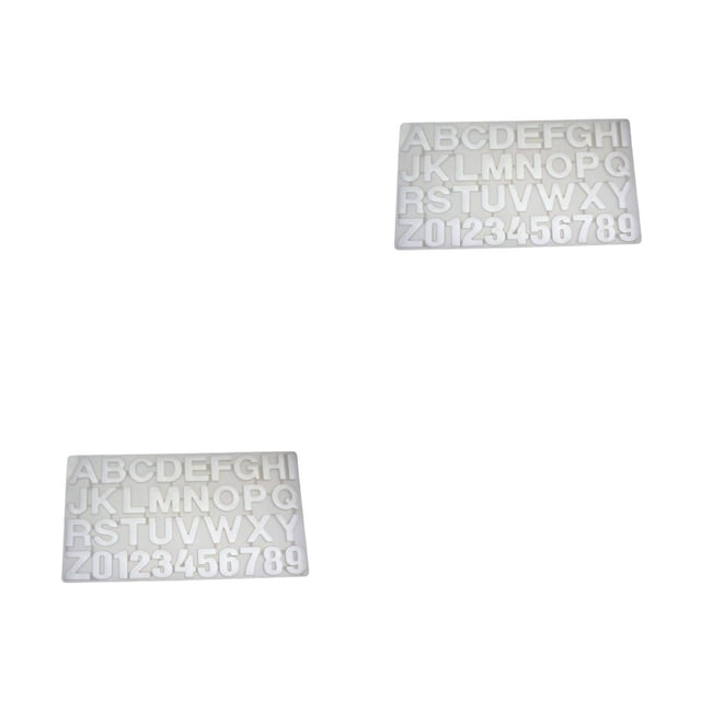 Advancent Moldes de Fondant para cocina, 26 letras en inglés, molde en relieve, herramientas de decoración de pasteles hechas a mano, troquel Transparente 2piezas