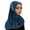 Dark Blue, variant on Women Solid Color Hijab Fashionable Elastic Headscarf for and Daily Wear Soft and Stretchy Dark Blue