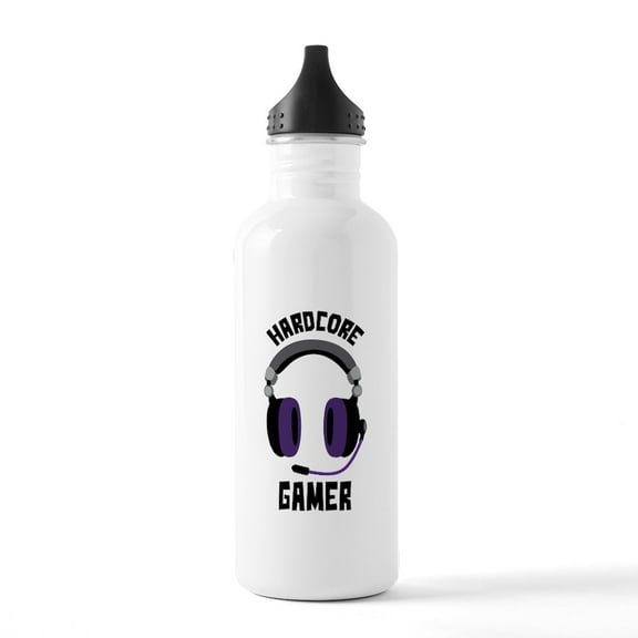 CafePress - Hardcore Gamer Water Bottle - Stainless Steel Water Bottle, Sports Bottle, 1.0L