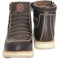 thumbnail image 3 of The Western Shops Men's Leather Double Zipper Moc Toe Slip-Resistant Soft Toe Work Boot, 3 of 5