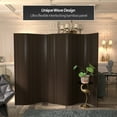 thumbnail image 2 of 6 ft. Tall Bamboo Wave Screen - Dark Mocha, 2 of 7