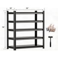 thumbnail image 2 of 5-Tier Heavy Duty Garage Shelving, Adjustable Metal Storage Rack | Industrial Strength Shelves for Basement, Warehouse, Pantry, Garage & Closet Organization | 36" W x 18" D x 78" H, 2 of 8