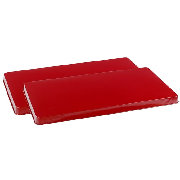 Reston Lloyd - Cubierta Rectangular Para Quemador De Estaño, 2 Piezas, 19,75 X 11 Pulgadas, Color Rojo
