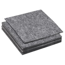 Uxcell 10x10 Inch Lamp Base Felt, 10Pack 2mm Thickness Square Soft Adhesive Non-slip Backed Felt Grey