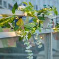 thumbnail image 1 of Cadena de luces LED Flores de glicinia artificiales 2m 20 Cuentas de luz LED para jardín Pared exterior Selva Fiesta Boda Arco Decoración de flores, 1 of 2