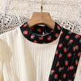 thumbnail image 6 of XEGLSBU Easter Dresses for Girls 10-12 Yellow Kids Girls Dress Long Sleeve Splice Floral Print Tie Waist Ruffle Party Dress Beige Size 8-9 Years, 6 of 10