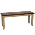 thumbnail image 5 of Sunset Trading Brook 42" Farmhouse Wood Dining Bench in Light Cream/Warm Brown, 5 of 5