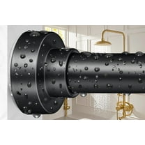 Shower curtain rod adjustable 34 to 96 inches, no drilling installation, waterproof rustproof, for bathroom kitchen living room, matte black