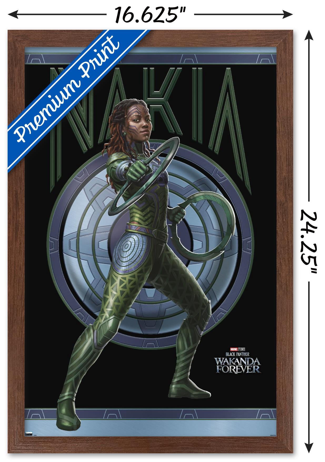 Marvel Black Panther: Wakanda Forever - Nakia Wall Poster, 14.725" x 22.375" Framed