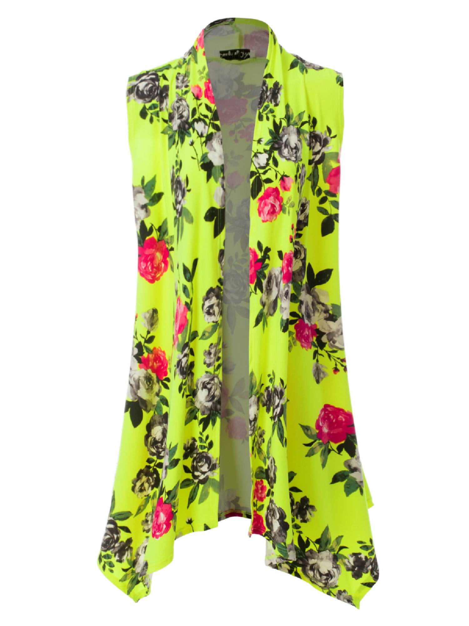 Made by Olivia Women's Open Front Draped Sleeveless Long Vest Cardigan