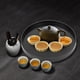 thumbnail image 5 of Bandeja, Mesa De Servicio De Bandeja De Té Antideslizante Negra Redonda De Madera Para Uso En Casa, Tienda, Oficina, Bar, 5 of 7