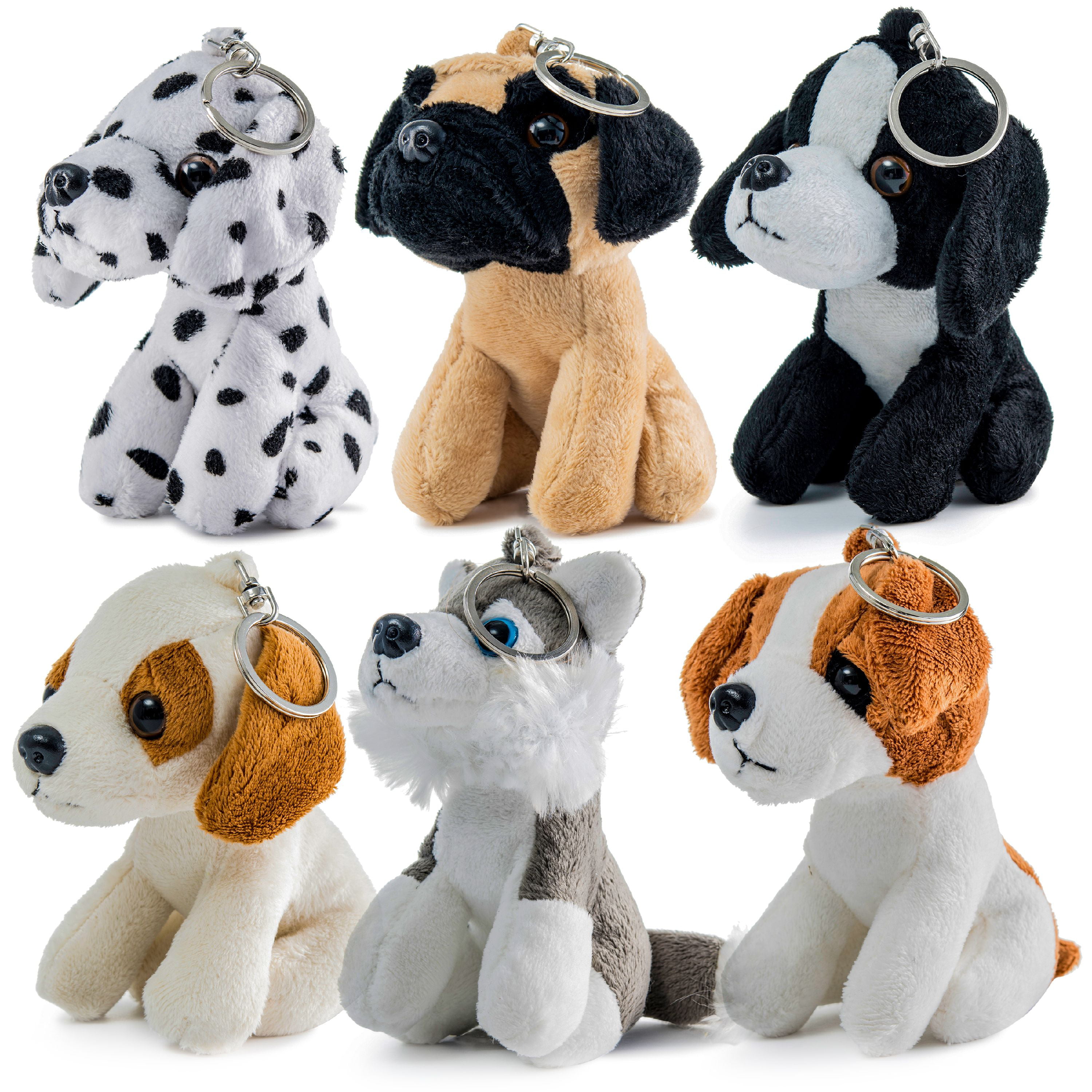 Prextex Plush Puppies Set of 6 Realistic Looking 5Inch