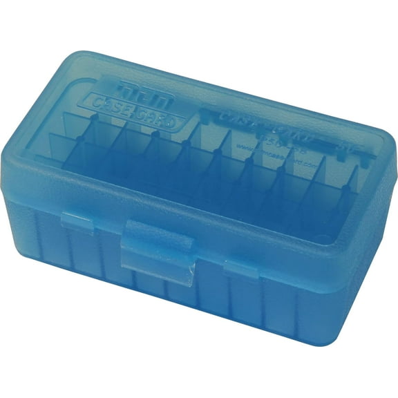 MTM P-50 Series Flip-top Handgun Ammo Box, 4.50 x 2.00 x 3.00"