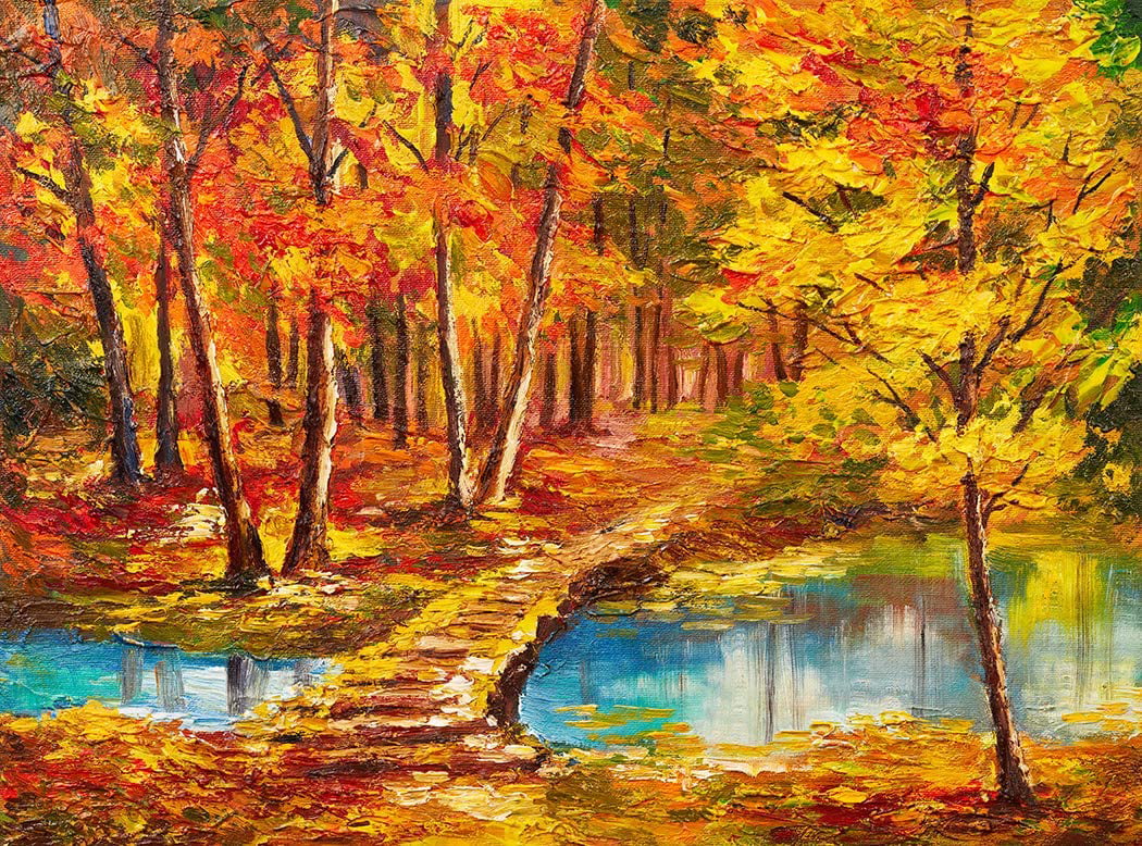 300 Pieces DIY Jigsaw Autumn Forest Golden Leaves Puzzle Educational Toys Gifts 