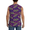thumbnail image 4 of Pofeuu Carnival Masks and Beads Print Men's Muscle T-Shirt, Sleeveless, Muscle Tank, Classic Muscle Tee Top For Men Casual Sleeveless Muscle T-Shirt Trendy Clothes-XX-Large, 4 of 7