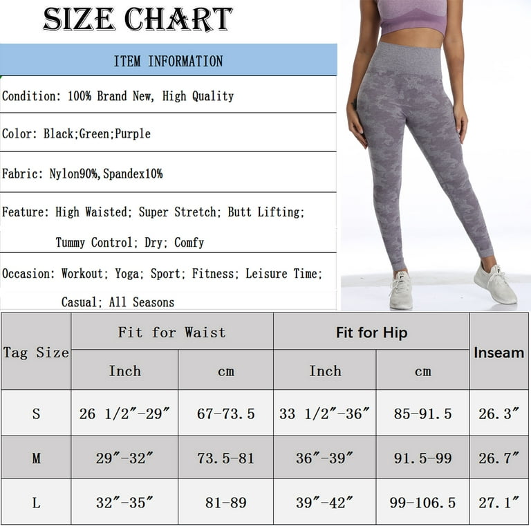 COMFREE Womens Yoga Pants Seamless High Waist Butt Lifting Squat Proof  Workout Tights Tummy Control Sports Compression Leggings