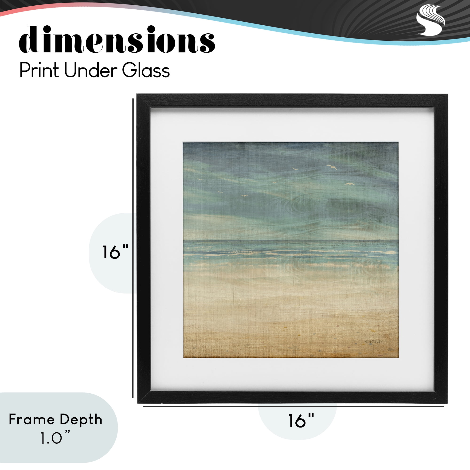 Stupell Industries Moody Coastal Days Black Framed Print Under Glass, design by Dan Meneely