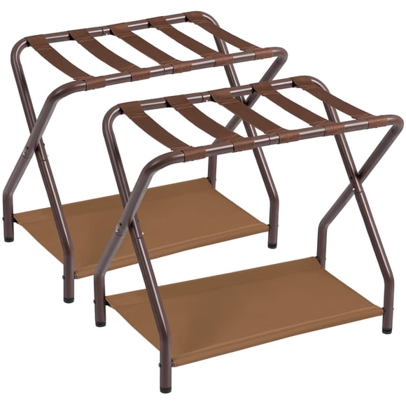 Portaequipajes AMHANCIBLE HLR02BZ plegable con estante de almacenamiento