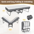 thumbnail image 6 of THAILE Folding Bed with 5” Airflow Memory Foam 75" x 38" Comfort Mattress and Wheels, 17” Metal Bed Frame, Twin, 6 of 7