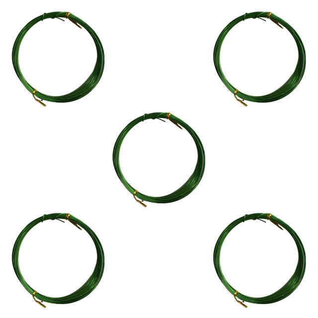 Ounissouiy Alambres artesanales, artesanías ligeras de bricolaje, no fáciles de romper, hilo trenzado, líneas de joyería brillantes duraderas Verde 5Conjunto