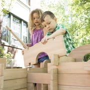 Guidecraft Guidecraft Notch Blocks Set 89 Piece Set: Natural Wooden Stacking Blocks, Educational Montessori Toy for Kids, Indoor/Outdoor Block Play System