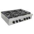 thumbnail image 6 of 36 in. Propane Gas Range Top in Stainless Steel with Tuxedo Black Knobs, 6 of 12