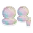 thumbnail image 3 of Gradient Diamond Birthday Disposable Tableware Macaron Paper Plate Cup B, 3 of 5