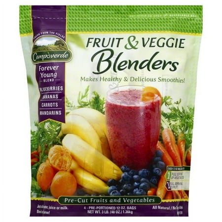 Campoverde Fruit & Veggie Blenders Forever Young Blend, 4 pre portioned 12 oz bags