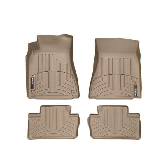 WeatherTech Custom Fit FloorLiners compatible with 2006-2013 Lexus IS - 1st & 2nd Row (2-pc. Rear Liner), Tan