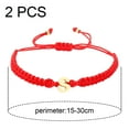 thumbnail image 2 of 2 piezas pulsera de la amistad cuerda trenzada pulsera encanto ajustable hecho a mano, 2 of 6