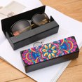thumbnail image 1 of Caja de almacenamiento de gafas de sol de cuero con pintura de diamante DIY flores de Mandala Hugtrwg  Para estrenar, 1 of 9