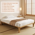 thumbnail image 4 of IOTXY Solid Wood Platform Bed - Queen Japanese Bed Frame, Natural, 4 of 10