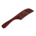 thumbnail image 2 of de material cuero Cabelludo para Desenredar Cabello Hecho No Estático Natural Sándalo Zulema Peine de cabello de madera natural, 2 of 7