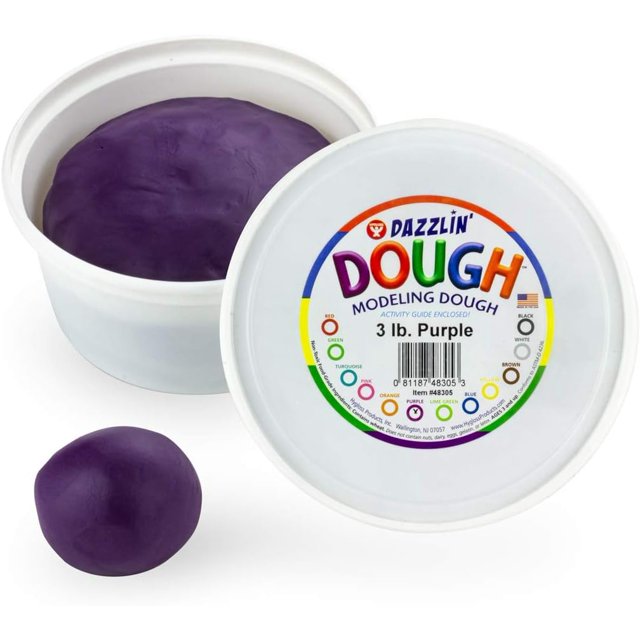Hygloss Products - Masa para modelar Dazzlin' sin perfume para niños, color morado, 3 libras