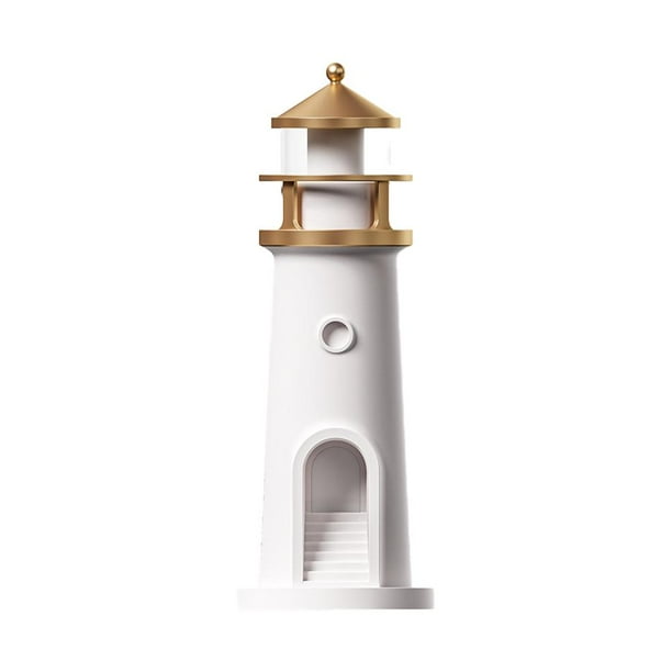 SGACAI Lámparas de mesa HFLWYWD, luz de lectura LED con forma de faro, sensor de cuerpo humano, control remoto, control por Bluetooth, linterna náutica con luces LED, centro de mesa, decoración cos
